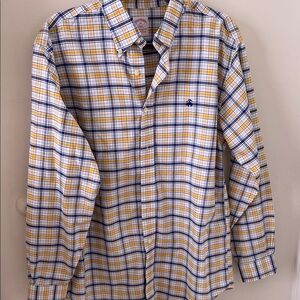 Brooks Brothers Yellow and Blue Checkered Shirt